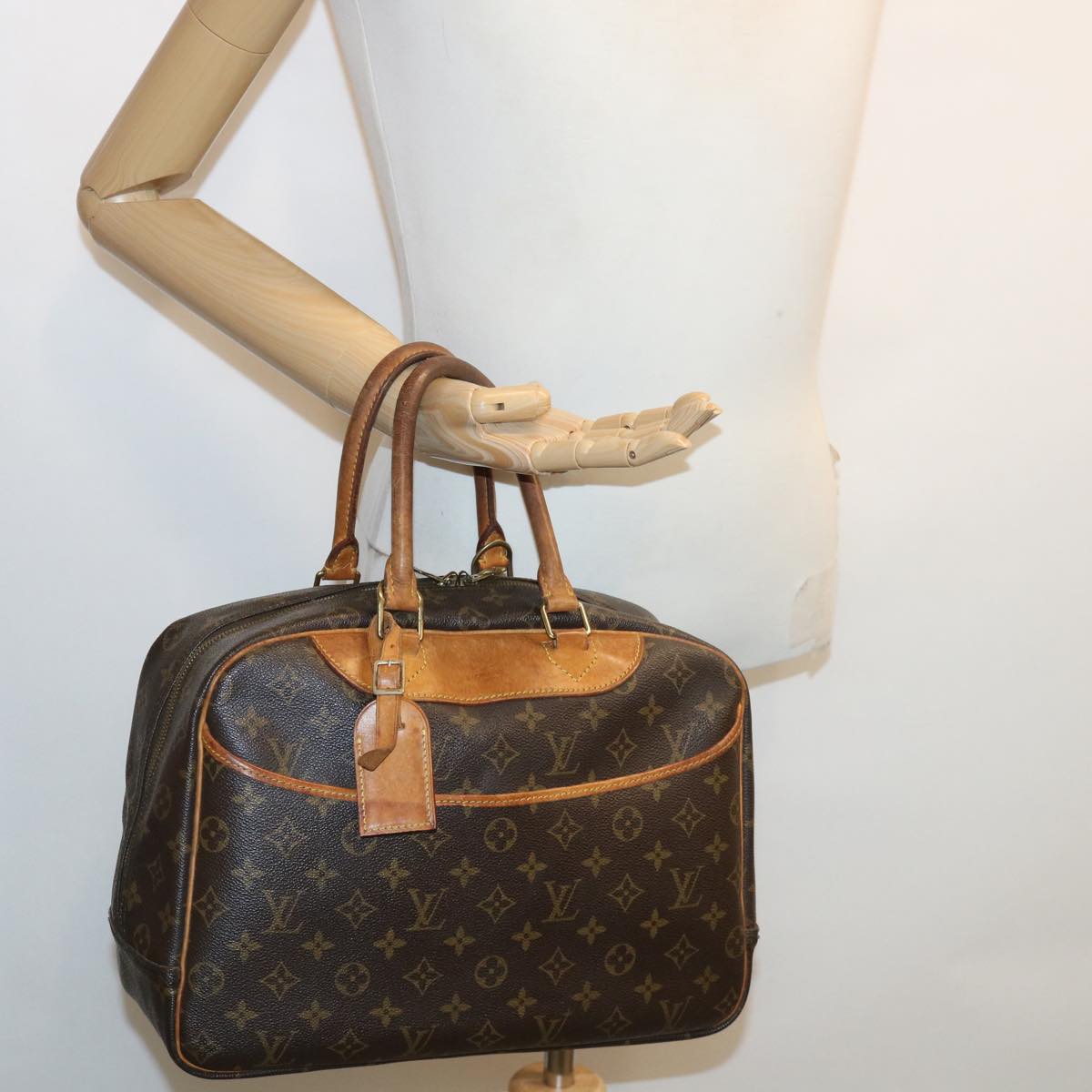 LOUIS VUITTON Monogram Deauville Hand Bag M47270 LV Auth rz494