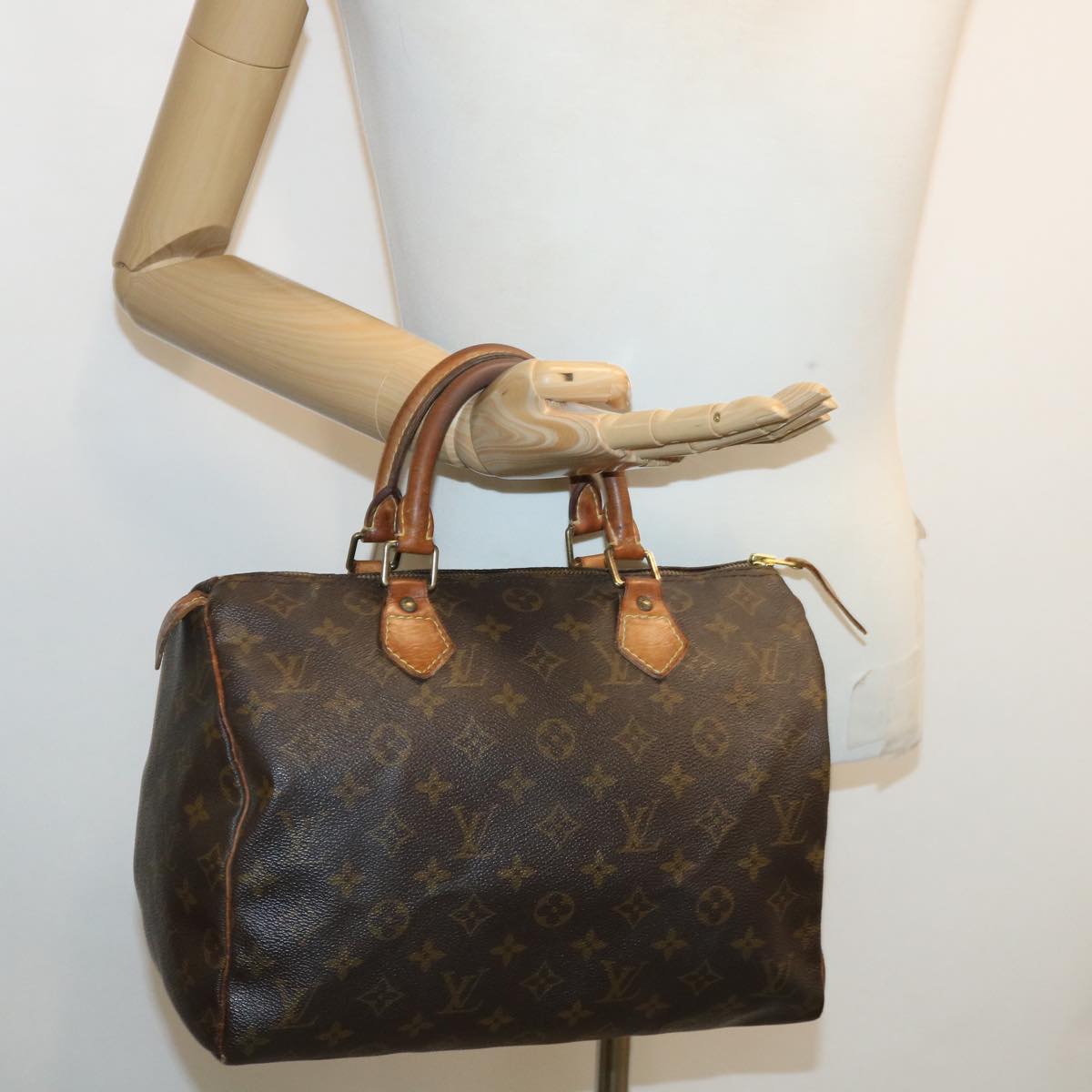 LOUIS VUITTON Monogram Speedy 30 Hand Bag M41526 LV Auth rz510