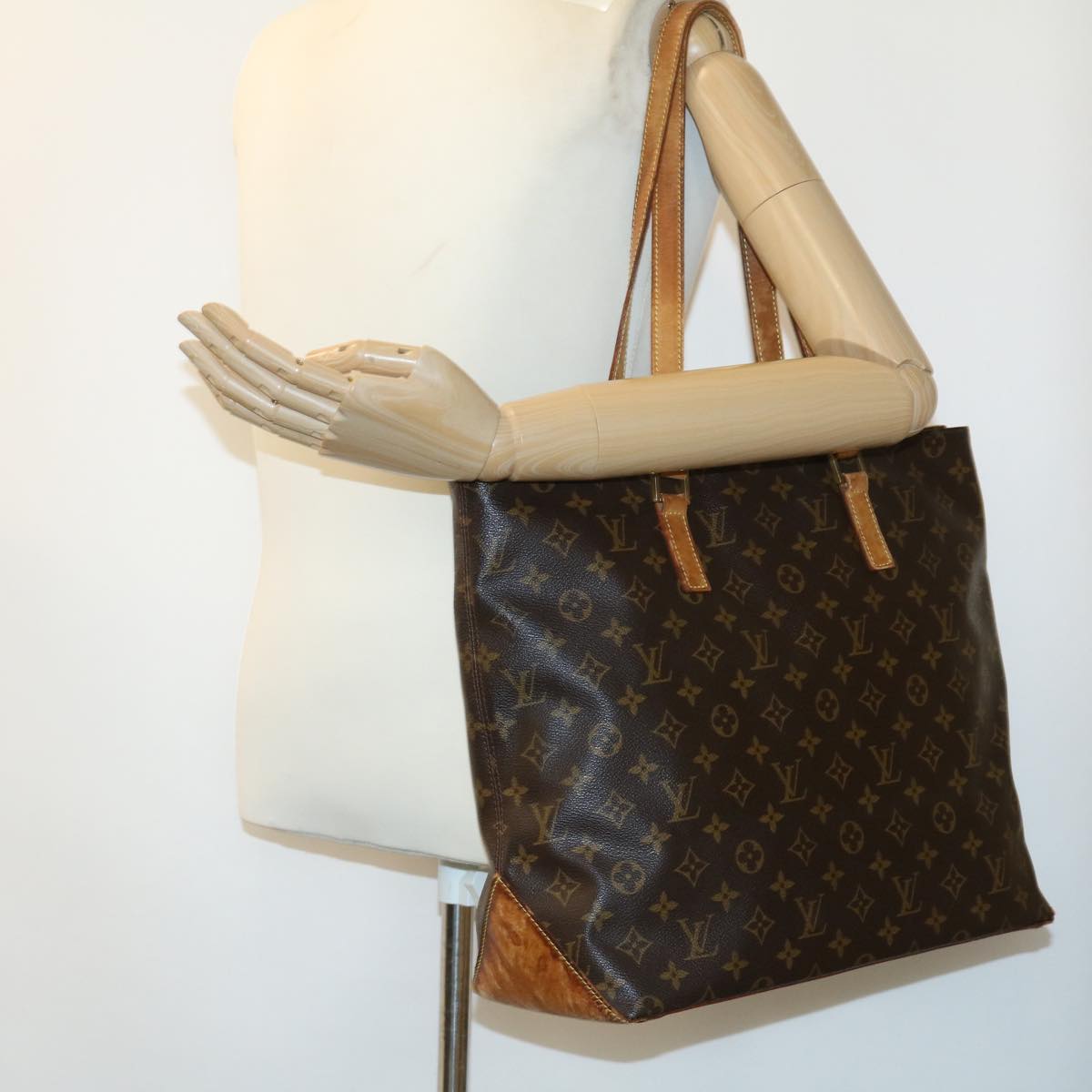 LOUIS VUITTON Monogram Cabas Mezzo Tote Bag M51151 LV Auth rz514