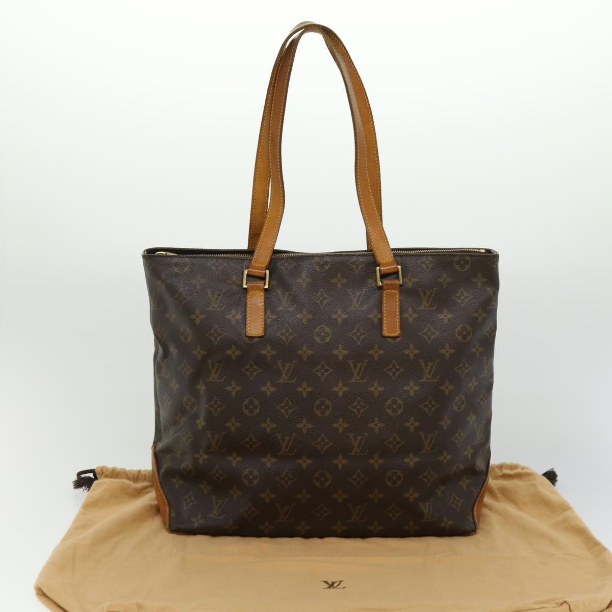 LOUIS VUITTON Monogram Cabas Mezzo Tote Bag M51151 LV Auth rz515