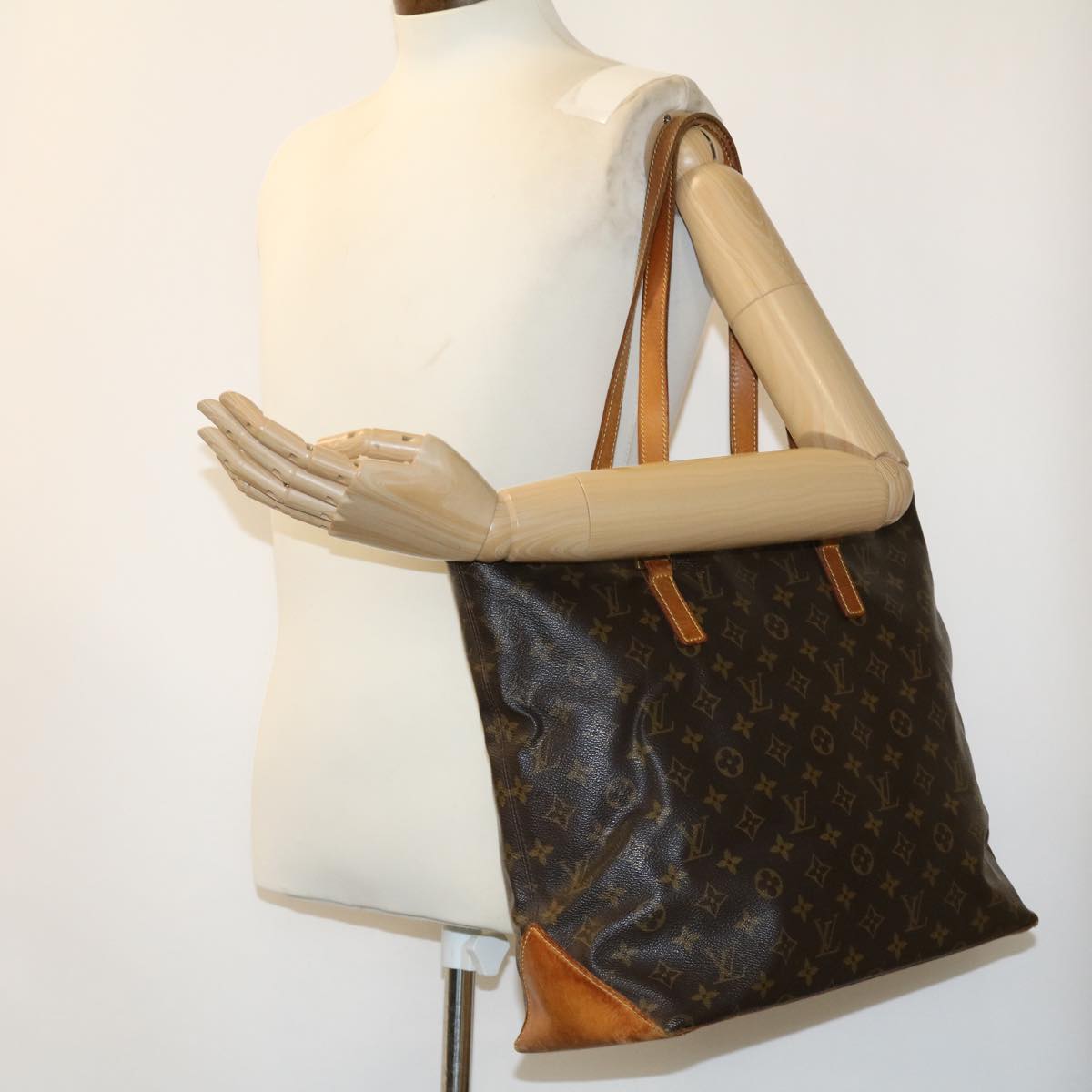 LOUIS VUITTON Monogram Cabas Mezzo Tote Bag M51151 LV Auth rz515