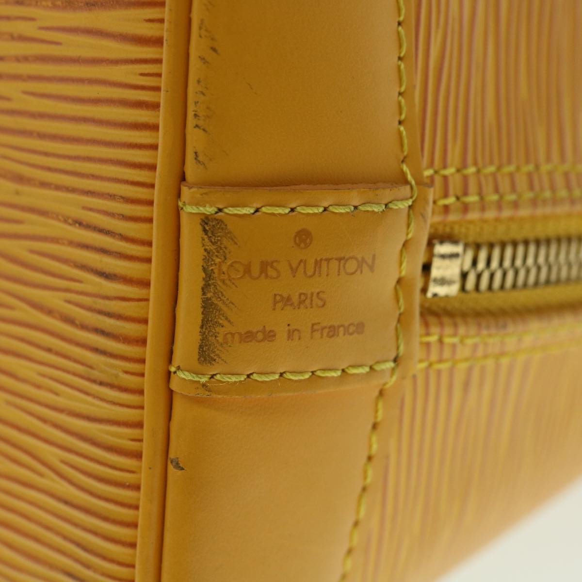 LOUIS VUITTON Epi Alma Hand Bag Yellow M52149 LV Auth rz522