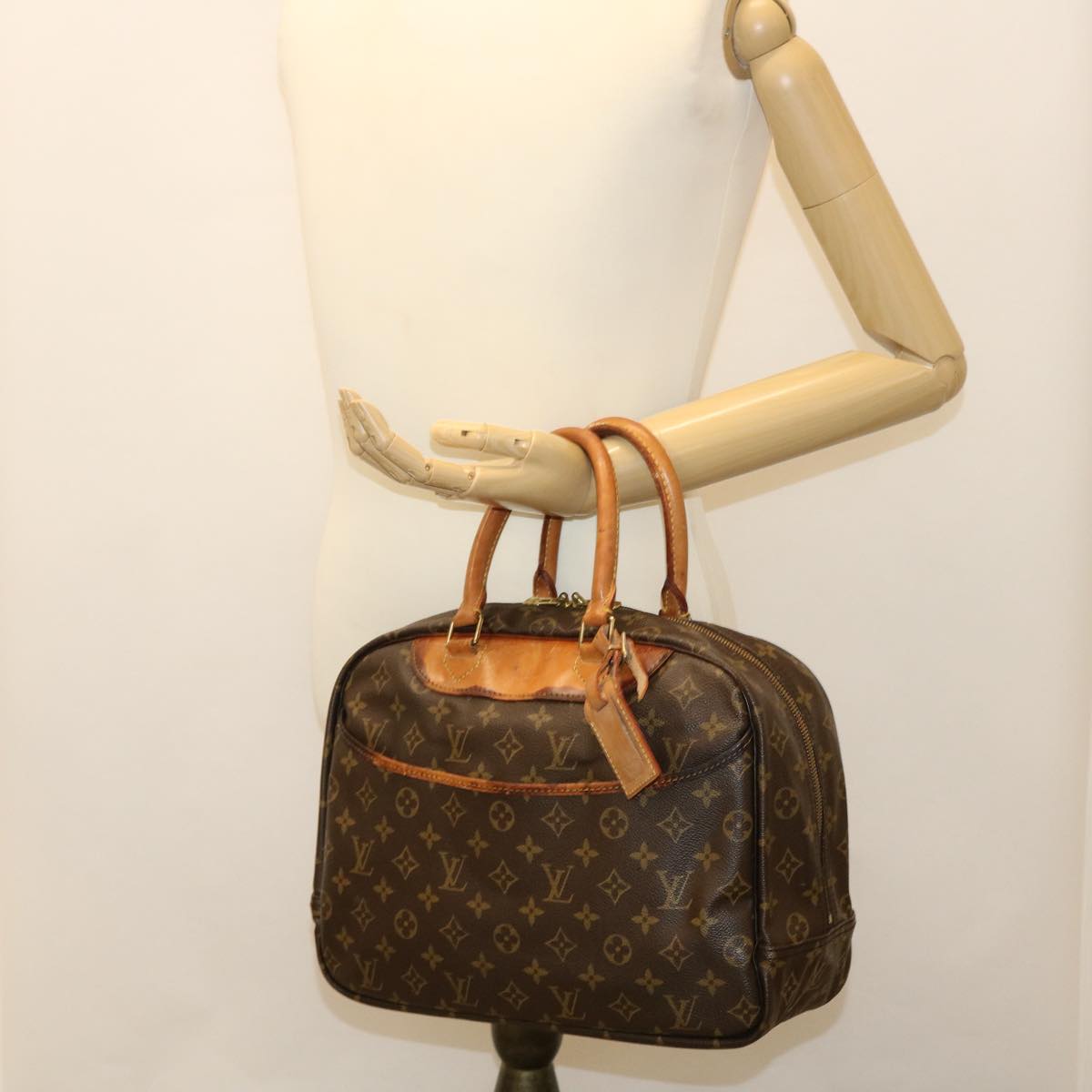 LOUIS VUITTON Monogram Deauville Hand Bag M47270 LV Auth rz540