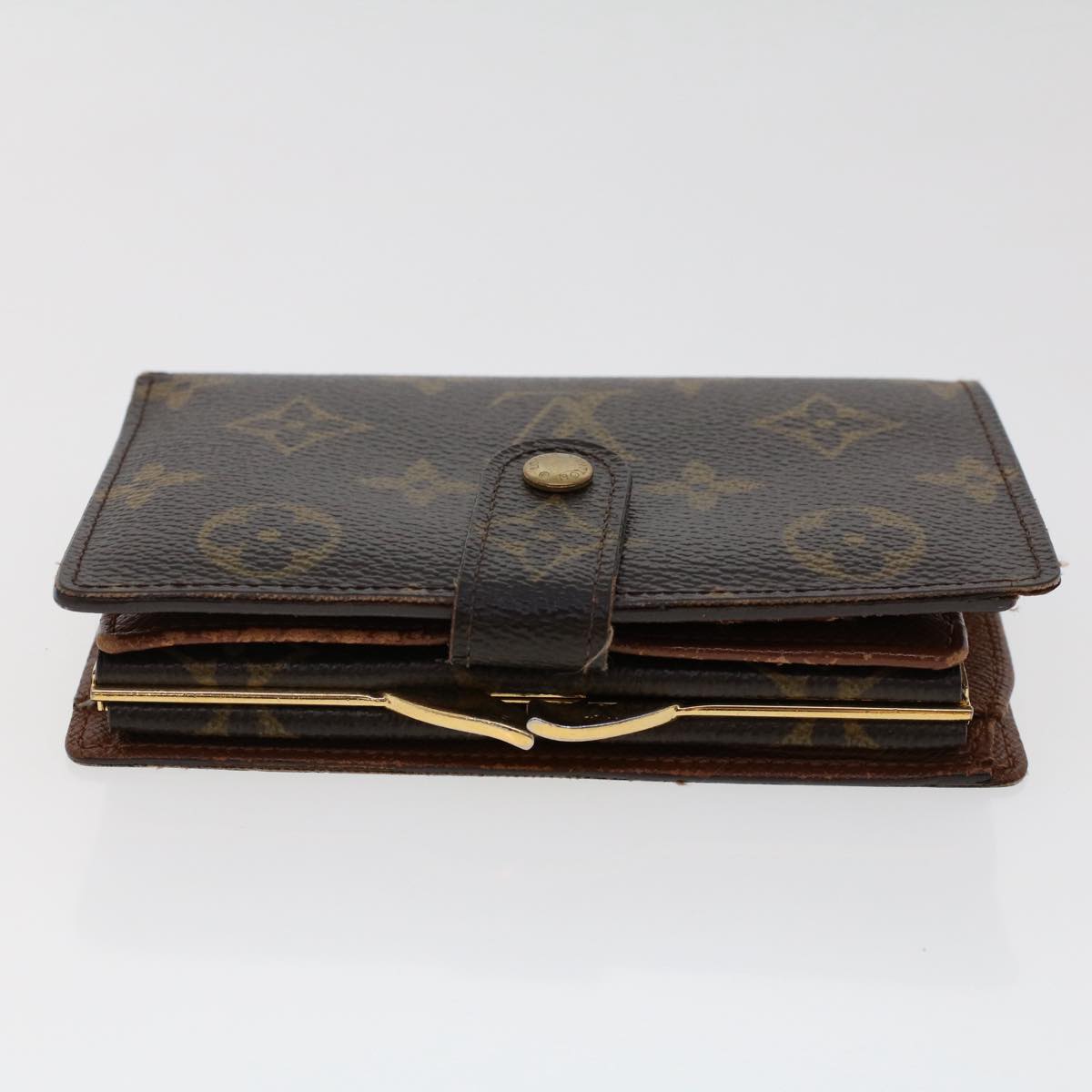 LOUIS VUITTON Monogram Porte Monnaie Billets Viennois Wallet M61663 Auth S701