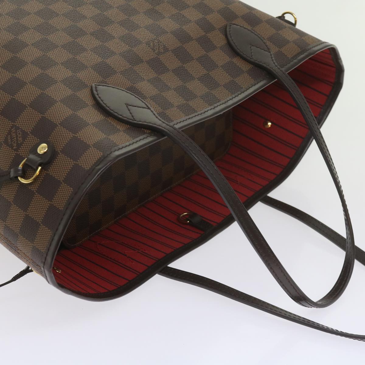 LOUIS VUITTON Damier Ebene Neverfull MM Tote Bag N51105 LV Auth S783