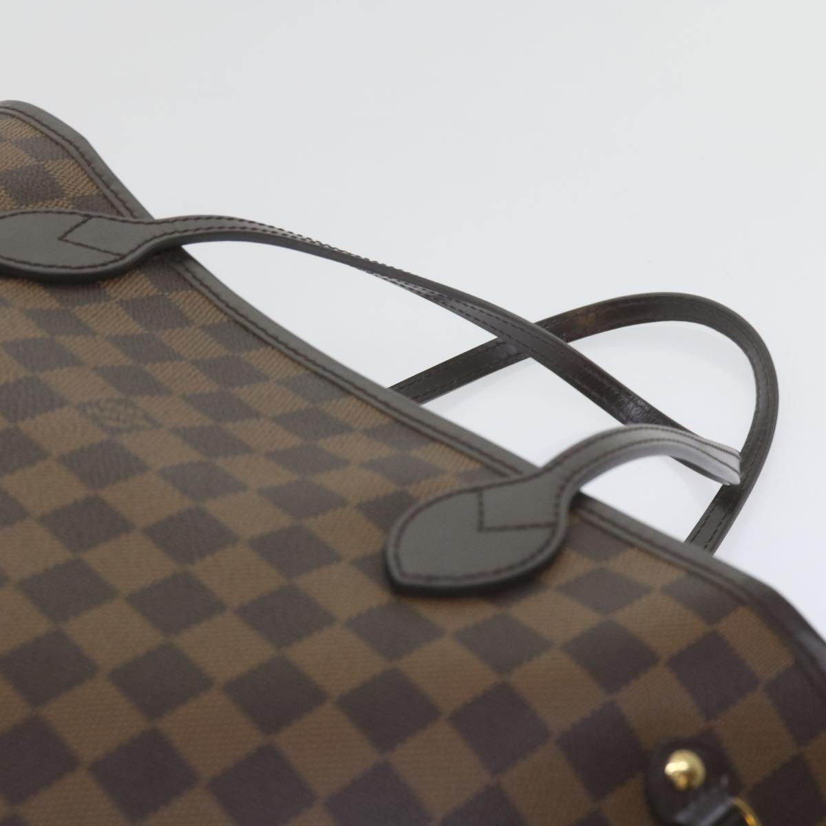 LOUIS VUITTON Damier Ebene Neverfull MM Tote Bag N51105 LV Auth S783