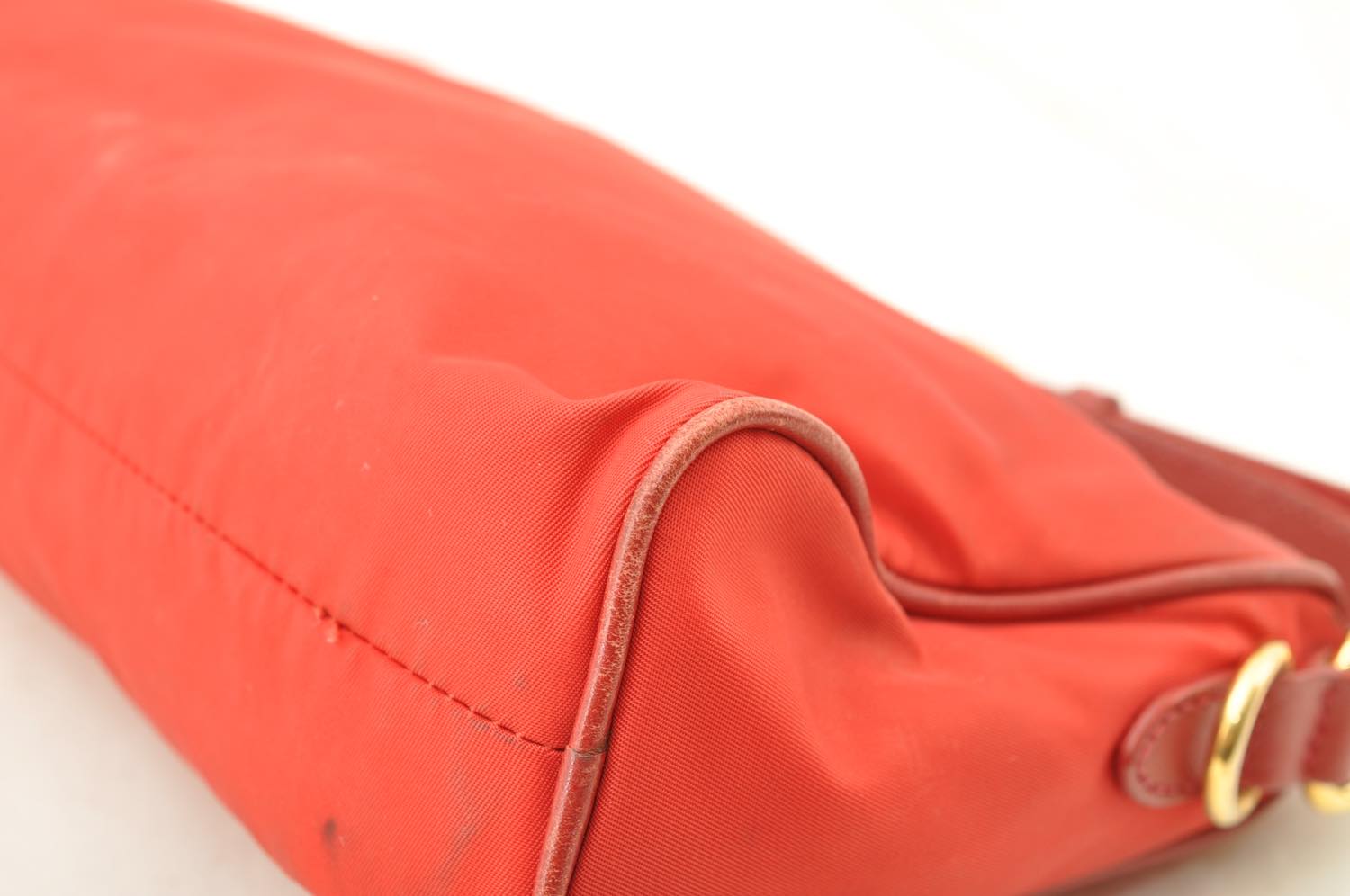PRADA Shoulder Bag Nylon Red Auth am2330s