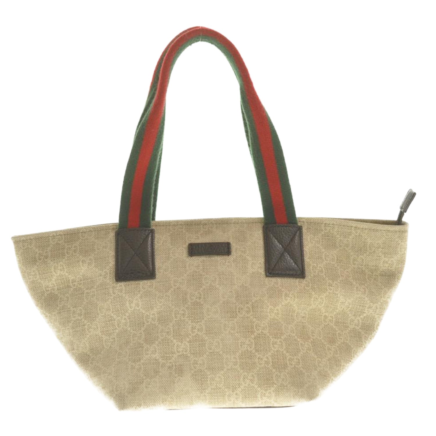 GUCCI Web Sherry Line GG Canvas Hand Bag Red Green Ege 374433502752 Auth am2531s - 0