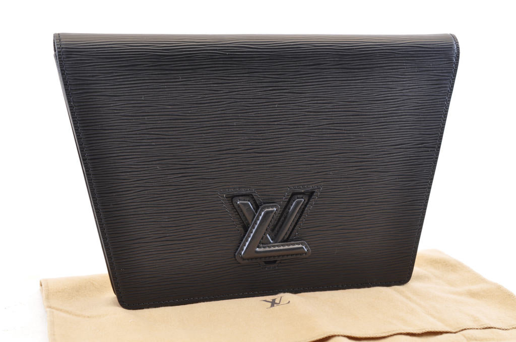 LOUIS VUITTON Epi Trapeze Clutch Bag Noir Black M80165 LV Auth am765s