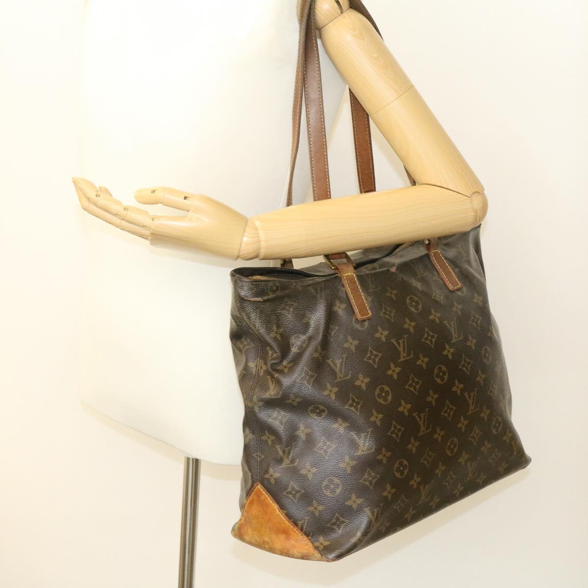 LOUIS VUITTON Monogram Cabas Mezzo Tote Bag M51151 LV Auth st052