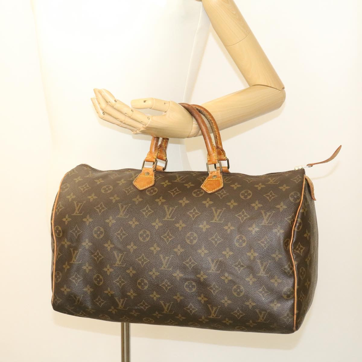 LOUIS VUITTON Monogram Speedy 40 Hand Bag M41522 LV Auth st056