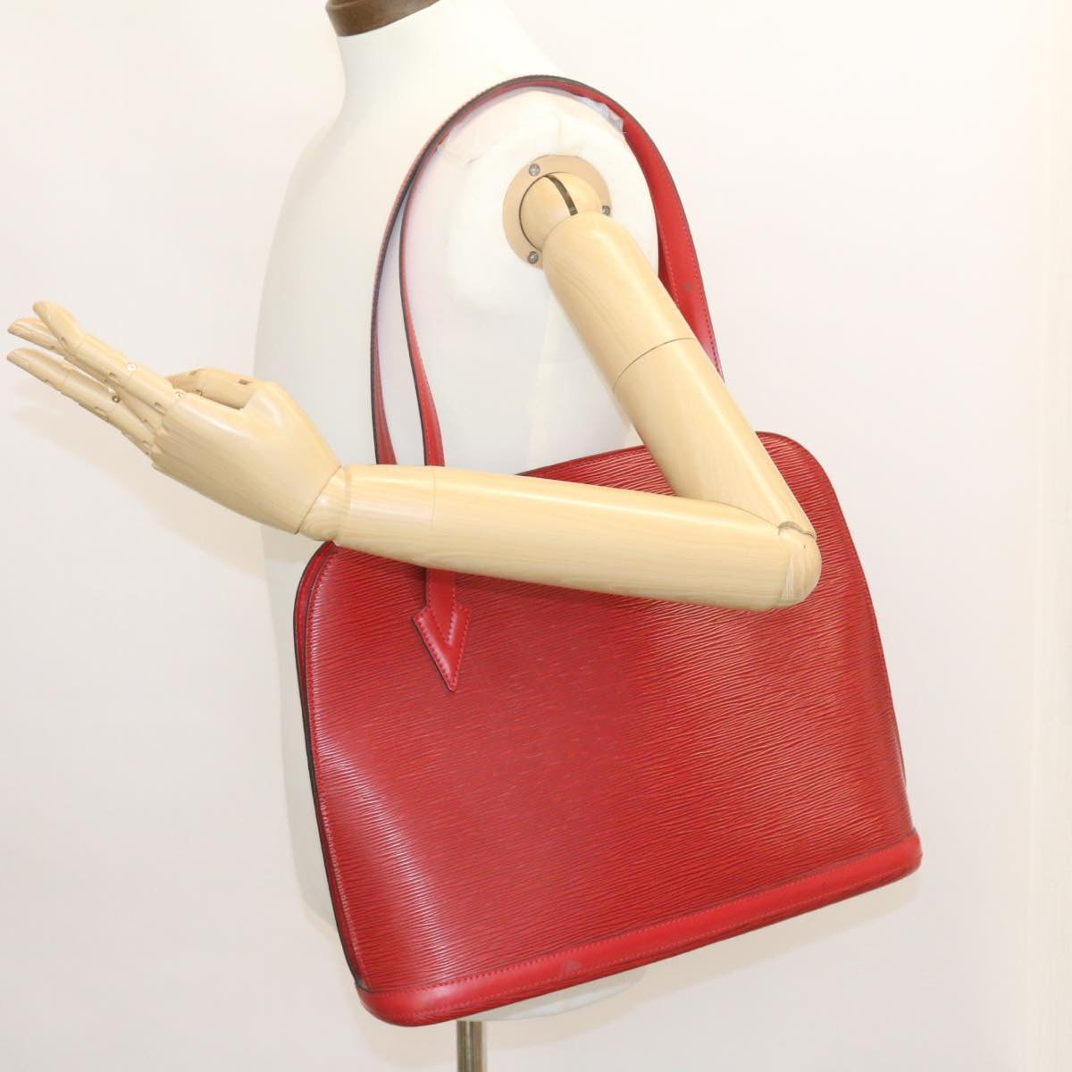 LOUIS VUITTON Epi Lussac Shoulder Bag Red M52287 LV Auth st067