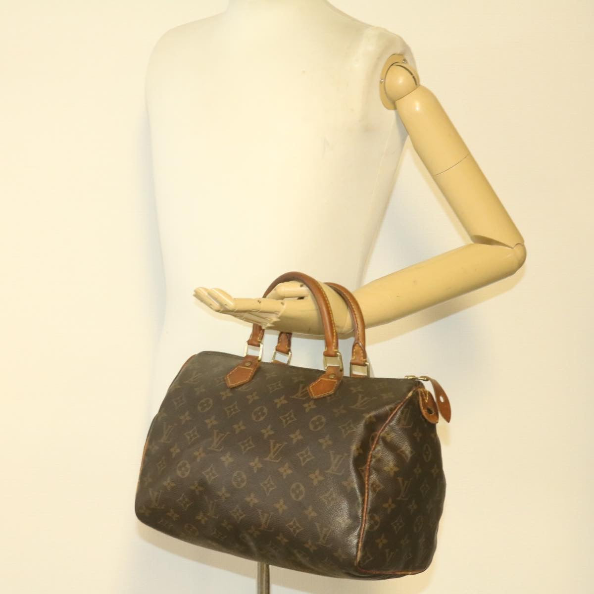 LOUIS VUITTON Monogram Speedy 30 Hand Bag M41526 LV Auth sy128