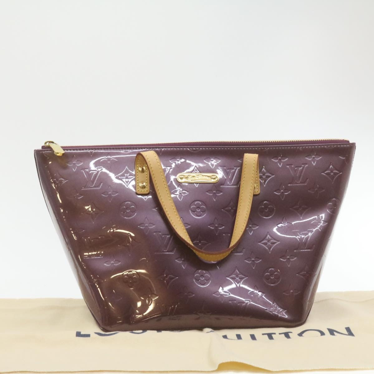 LOUIS VUITTON Monogram Vernis Bellevue PM Hand Bag Violet M93584 LV Auth sy143