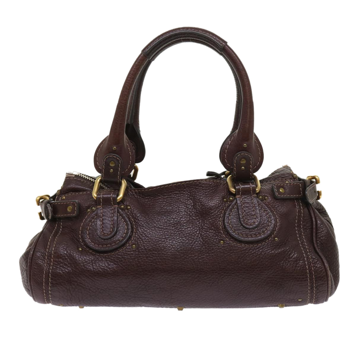 Chloe Paddington Hand Bag Leather Brown 0308515276 Auth tb1020 - 0
