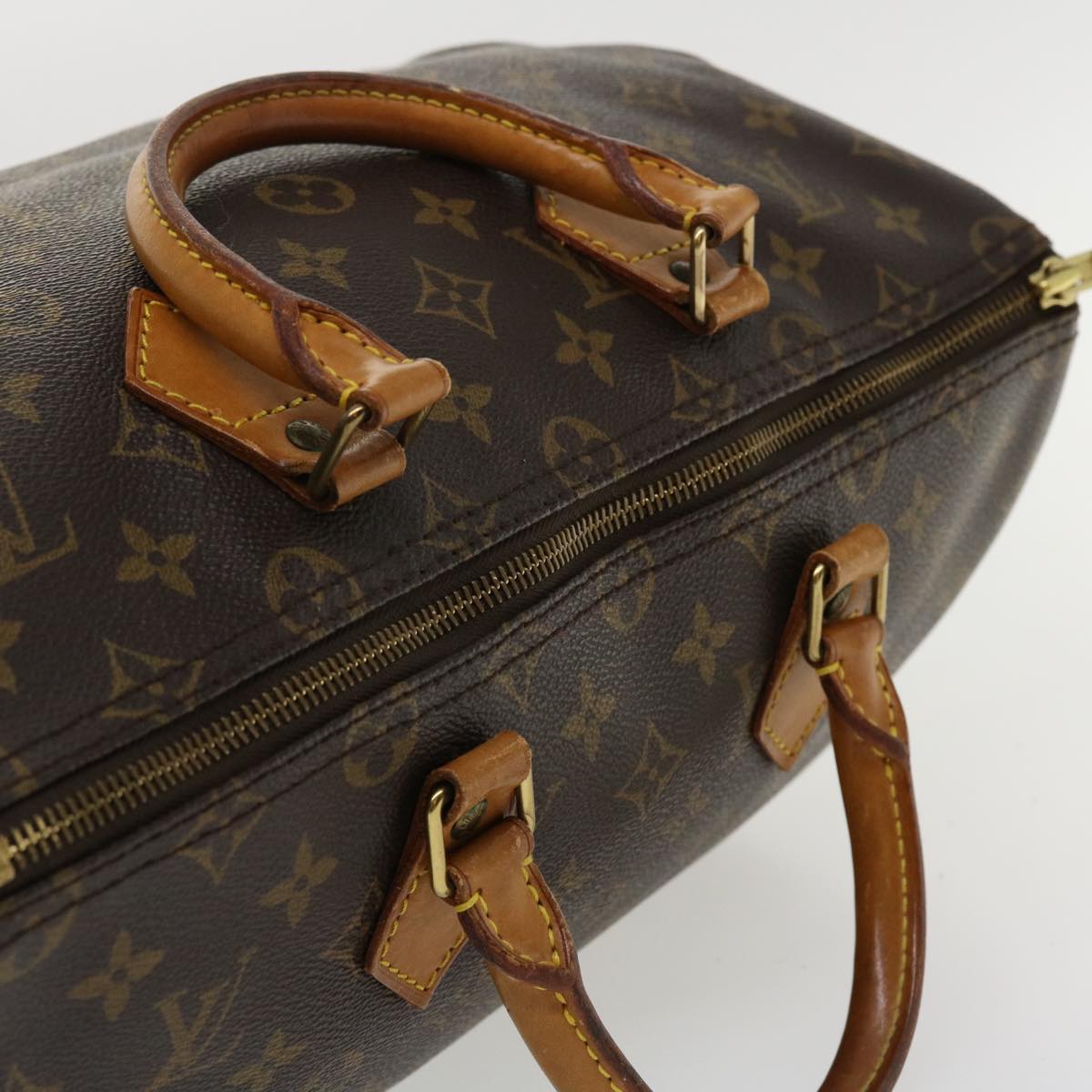 LOUIS VUITTON Monogram Speedy 35 Hand Bag M41524 LV Auth tb437