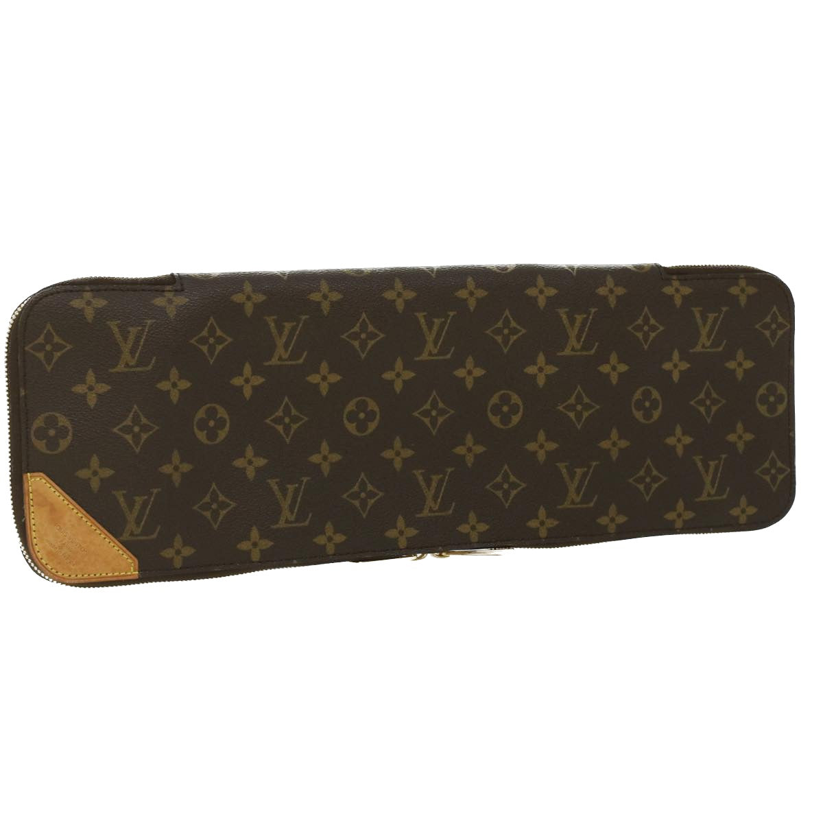 LOUIS VUITTON Monogram Etui 5 Cravat Necktie Case M47535 LV Auth tb439