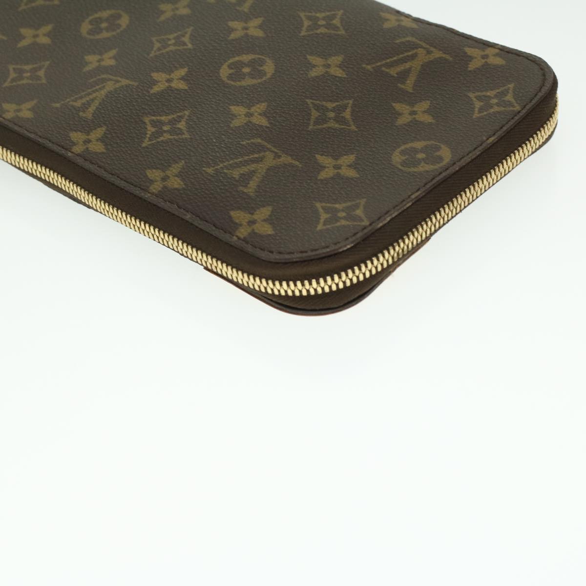 LOUIS VUITTON Monogram Etui 5 Cravat Necktie Case M47535 LV Auth tb439