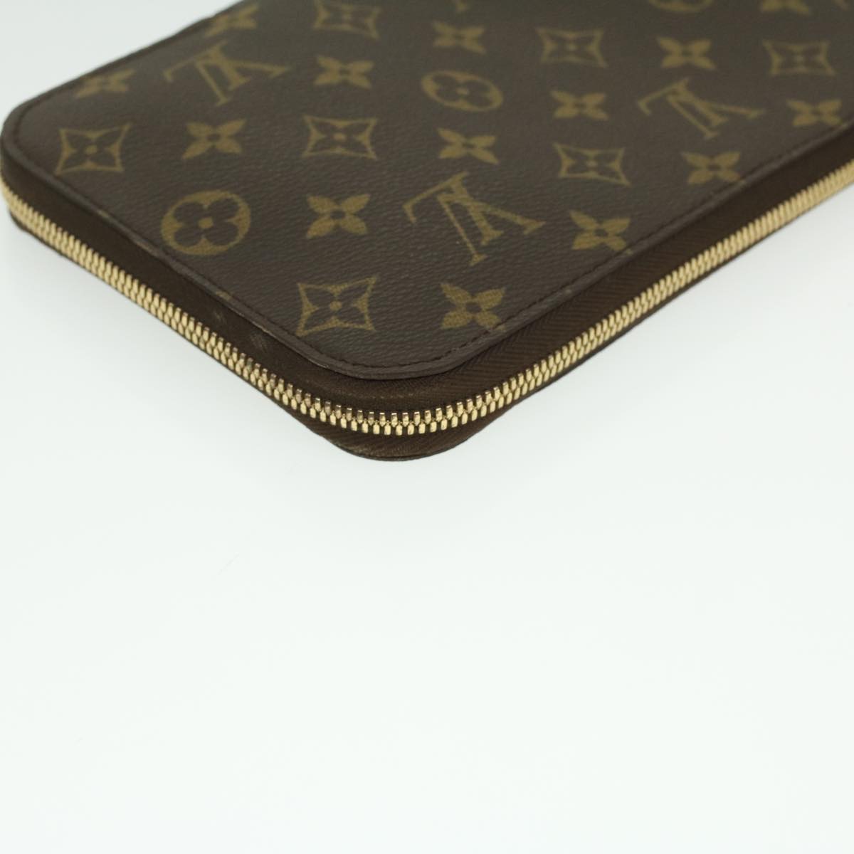 LOUIS VUITTON Monogram Etui 5 Cravat Necktie Case M47535 LV Auth tb439