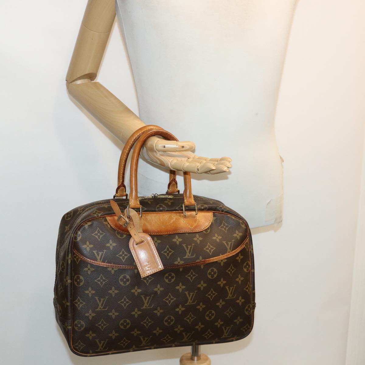 LOUIS VUITTON Monogram Deauville Hand Bag M47270 LV Auth tb460