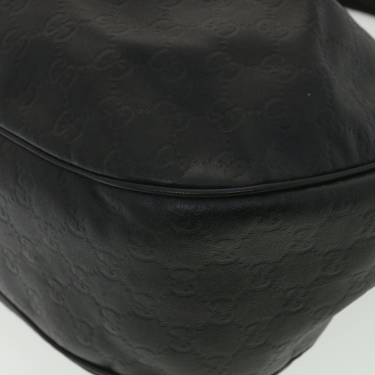 GUCCI Guccissima Shoulder Bag Black 232955 Auth tb522