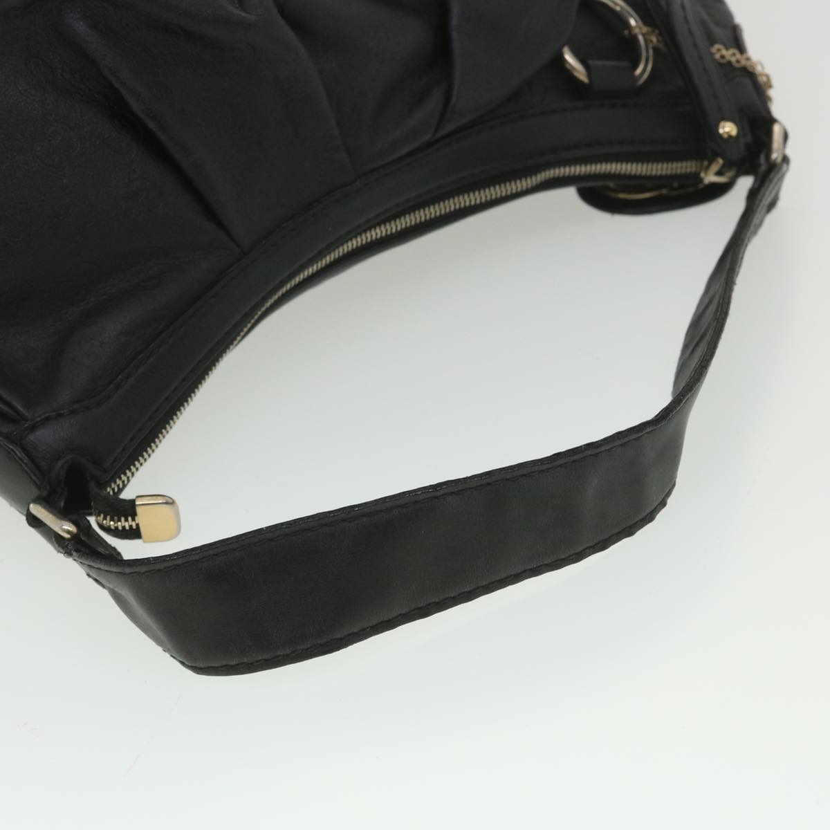 GUCCI Guccissima Shoulder Bag Black 232955 Auth tb522