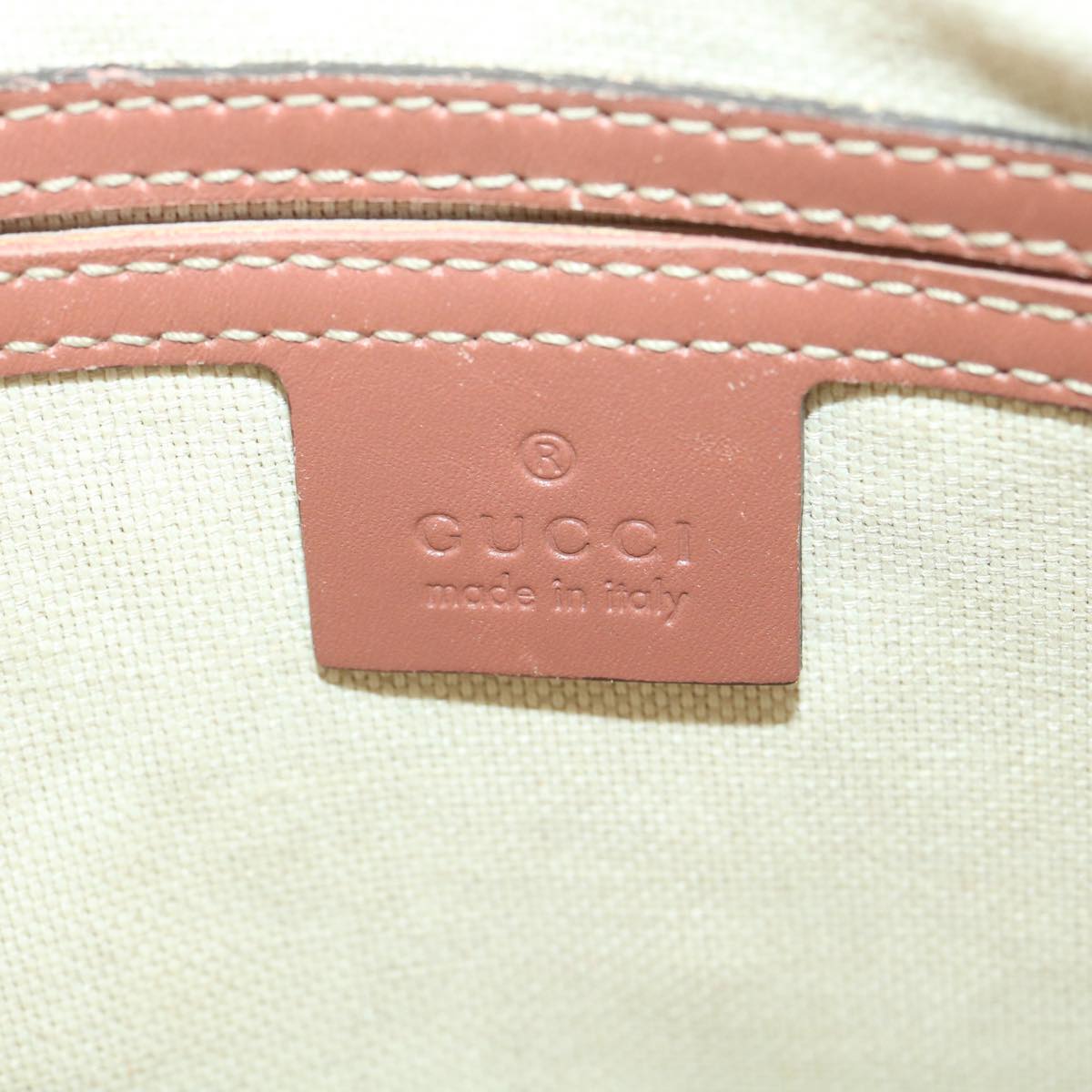 GUCCI GG Canvas Star Shoulder Bag PVC Leather Beige Pink 295257 Auth tb525