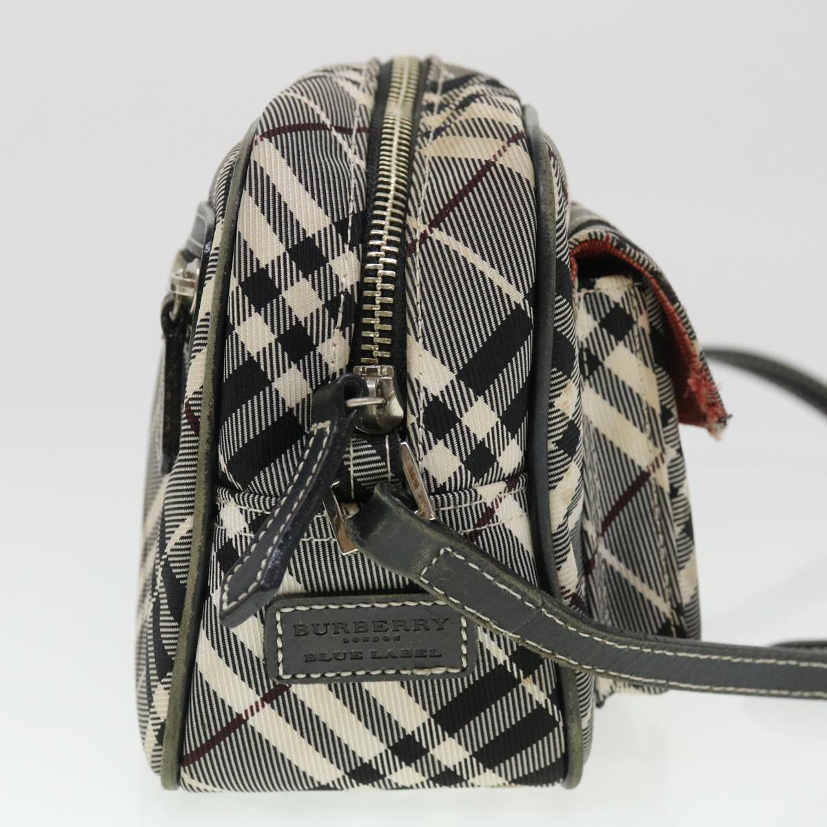 BURBERRY Nova Check Shoulder Hand Bag Nylon 2Set Beige Auth tb572