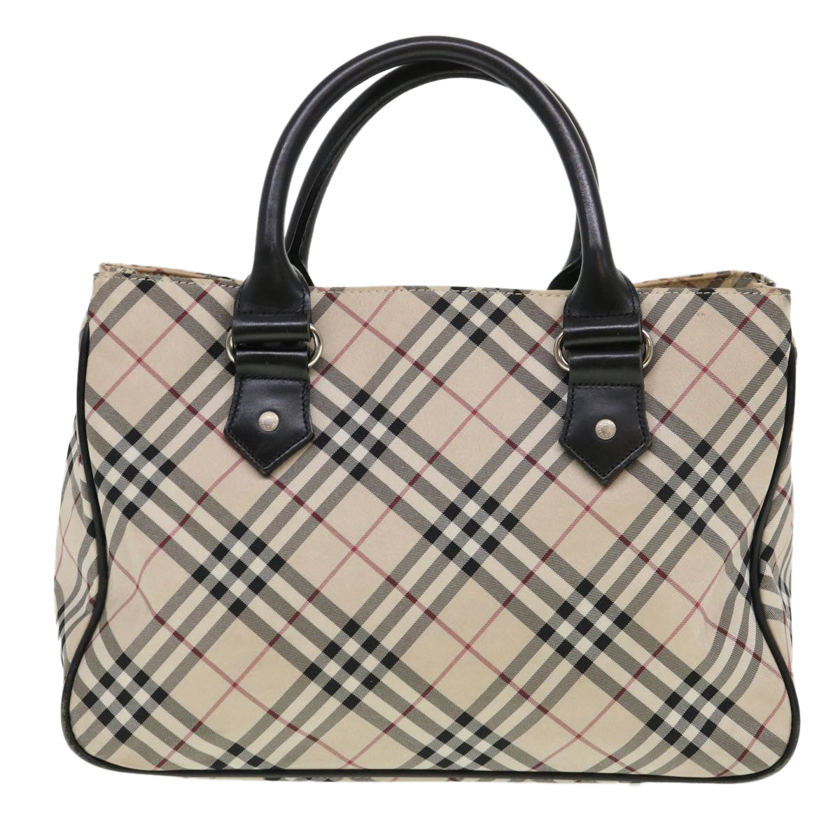 BURBERRY Nova Check Shoulder Hand Bag Nylon 2Set Beige Auth tb572