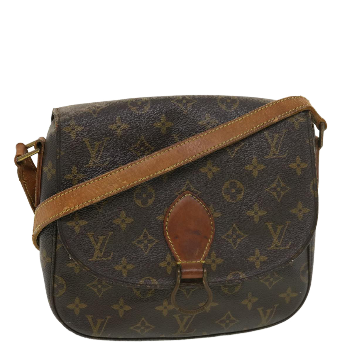 LOUIS VUITTON Monogram Saint Cloud GM Shoulder Bag M51242 LV Auth tb574