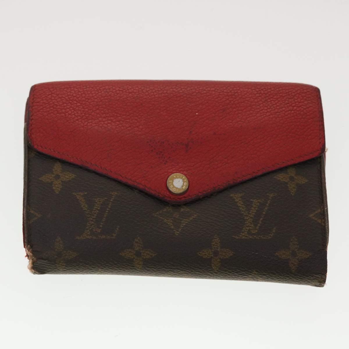 LOUIS VUITTON Monogram Multicolor Wallet 2Set White LV Auth tb593