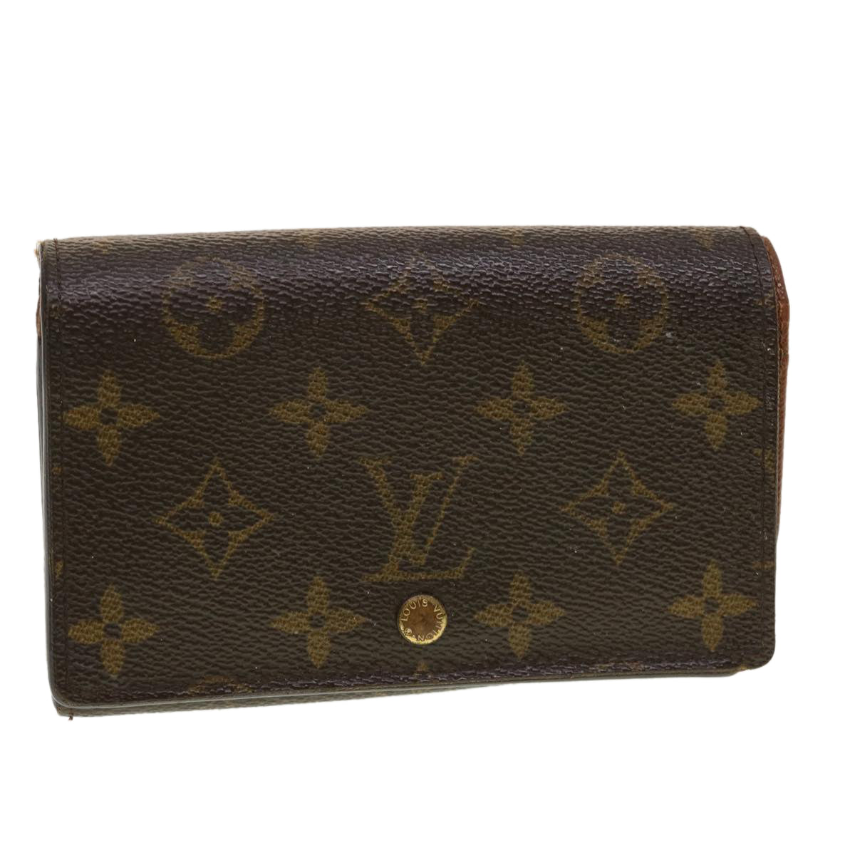 LOUIS VUITTON Monogram Porte Monnaie Billets Tresor Wallet M61730 LV Auth tb634