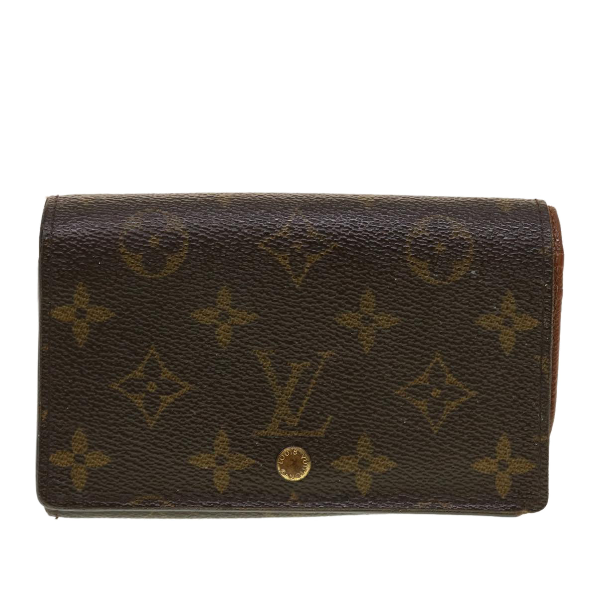 LOUIS VUITTON Monogram Porte Monnaie Billets Tresor Wallet M61730 LV Auth tb634