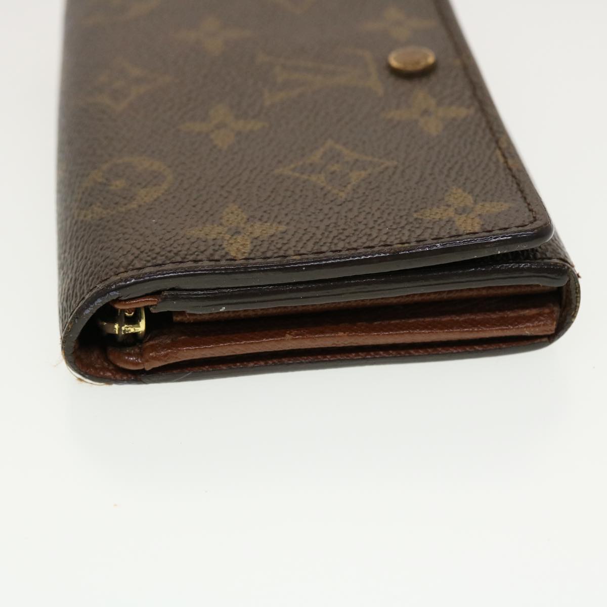 LOUIS VUITTON Monogram Porte Monnaie Billets Tresor Wallet M61730 LV Auth tb634