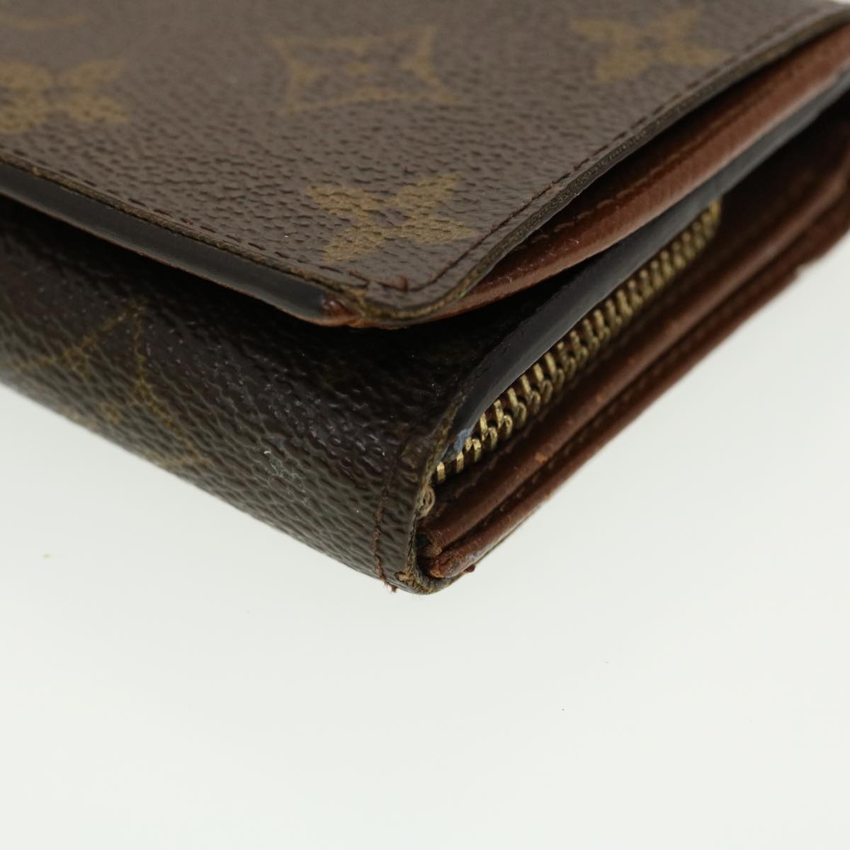 LOUIS VUITTON Monogram Porte Monnaie Billets Tresor Wallet M61730 LV Auth tb634