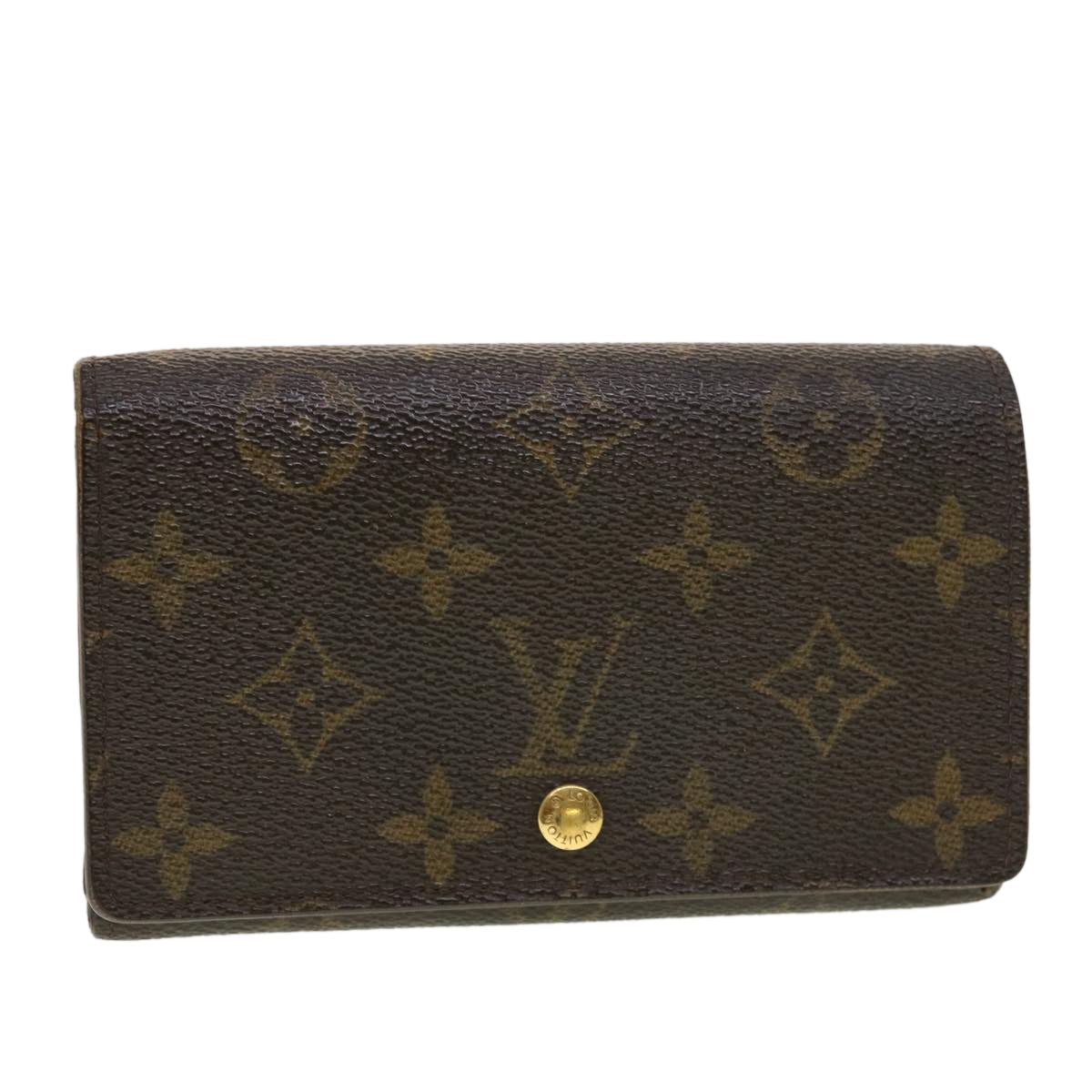 LOUIS VUITTON Monogram Porte Monnaie Billets Tresor Wallet M61730 LV Auth tb635