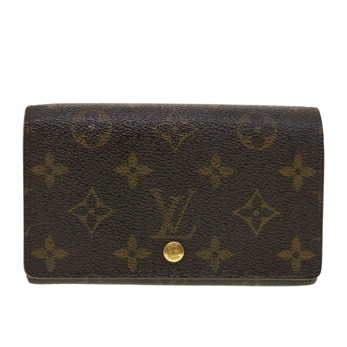 LOUIS VUITTON Monogram Porte Monnaie Billets Tresor Wallet M61730 LV Auth tb635