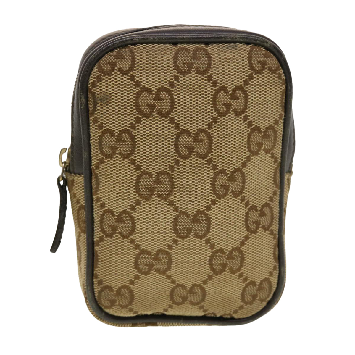 GUCCI GG Canvas Cigarette Case Beige 115249 Auth tb636