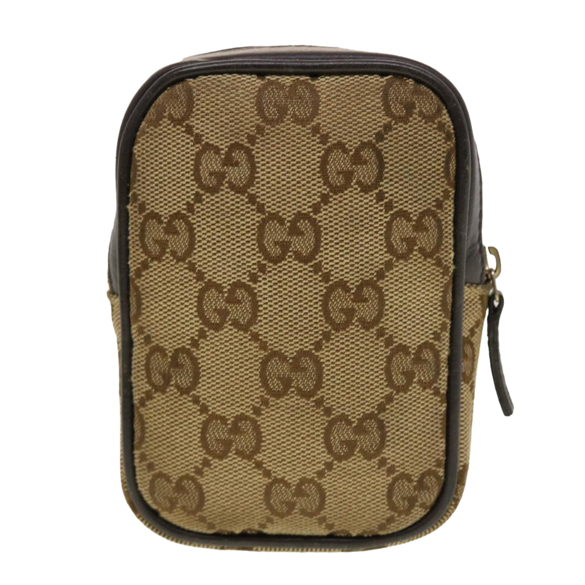 GUCCI GG Canvas Cigarette Case Beige 115249 Auth tb636