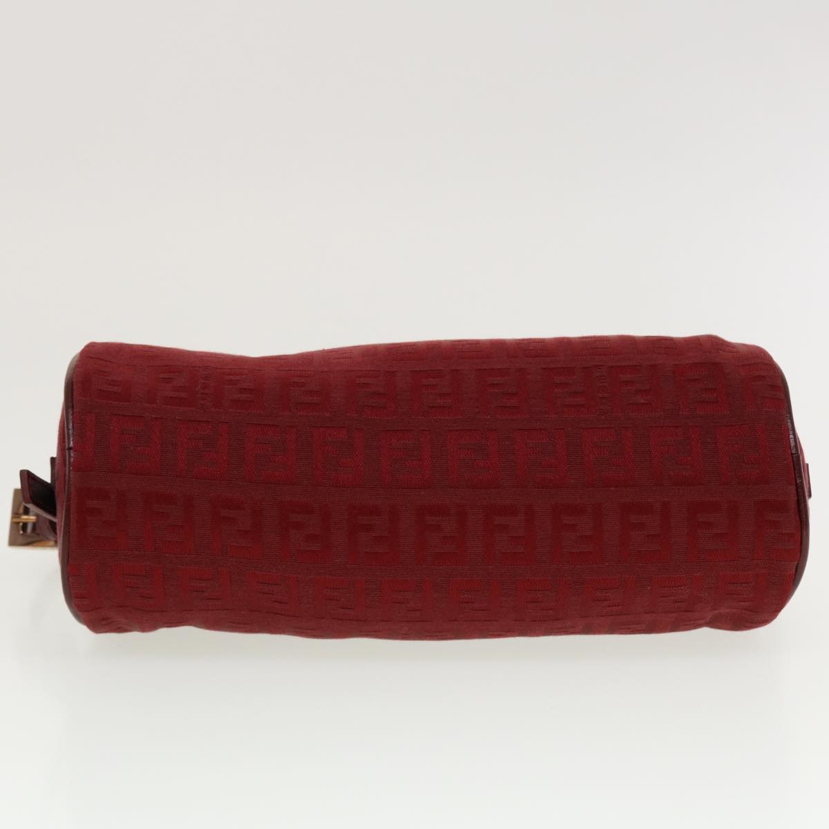 FENDI Zucchino Canvas Pouch Red Auth tb640