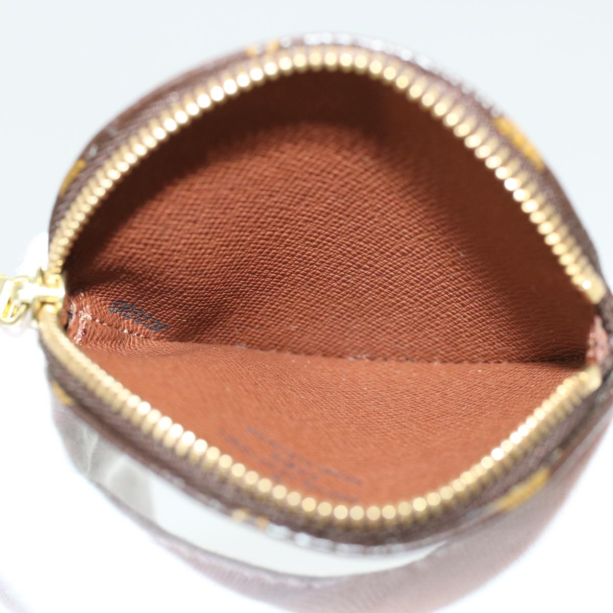 LOUIS VUITTON Monogram Porte Monnaie Round Coin Purse M61926 LV Auth tb641