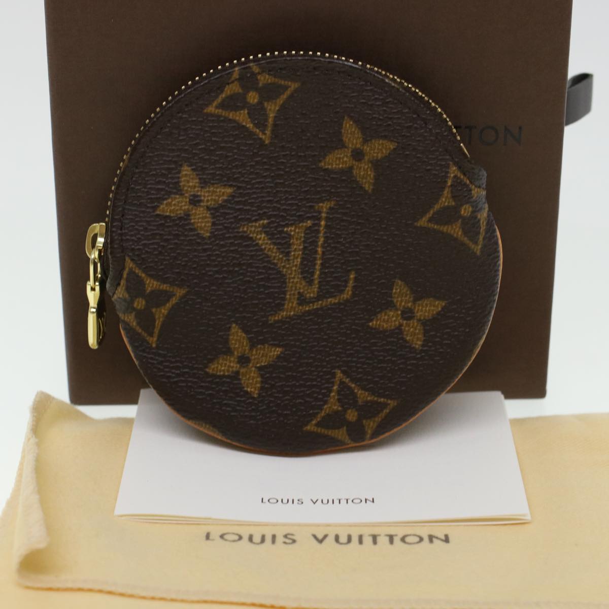 LOUIS VUITTON Monogram Porte Monnaie Round Coin Purse M61926 LV Auth tb641