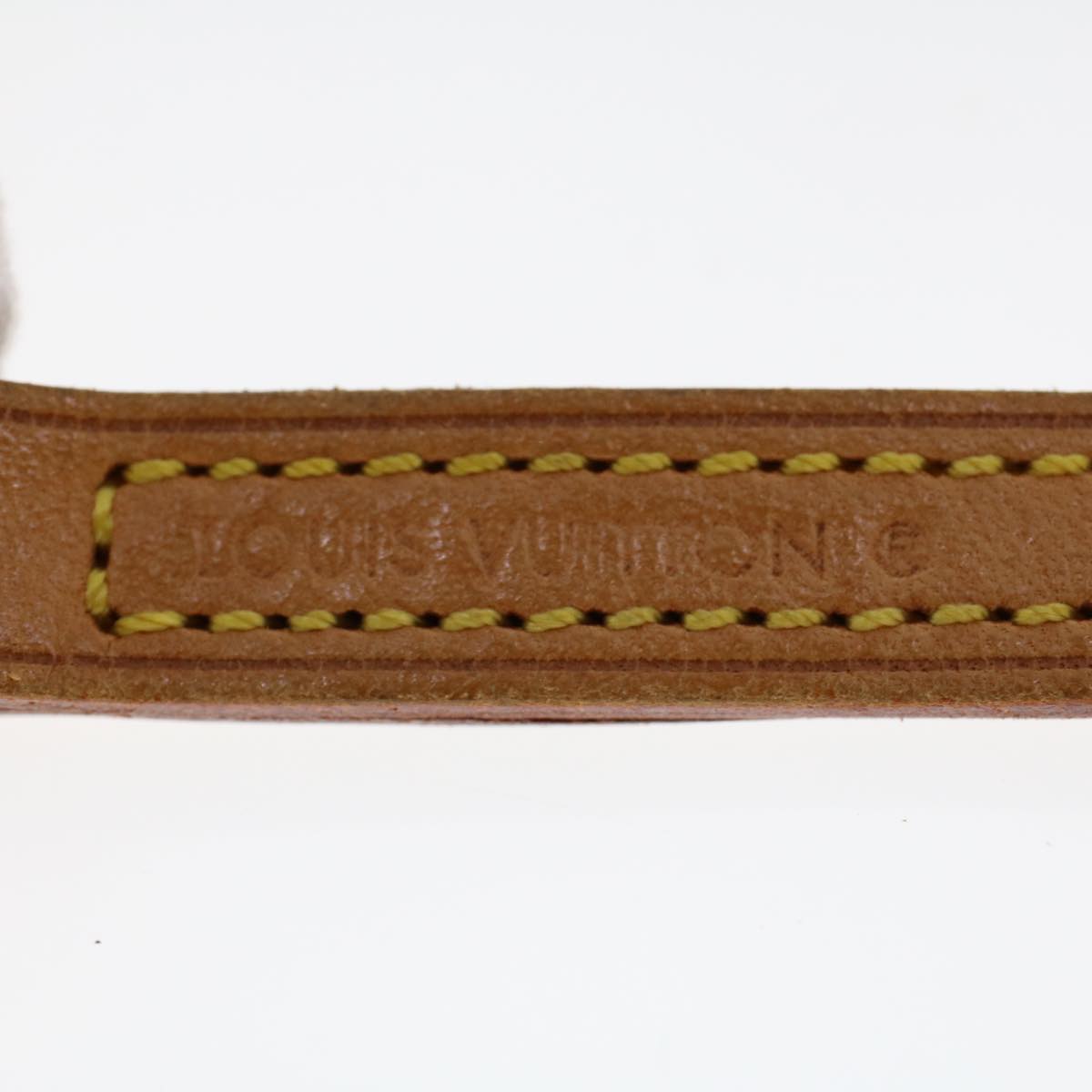 LOUIS VUITTON Shoulder Strap Leather 44.5"" Beige LV Auth tb729