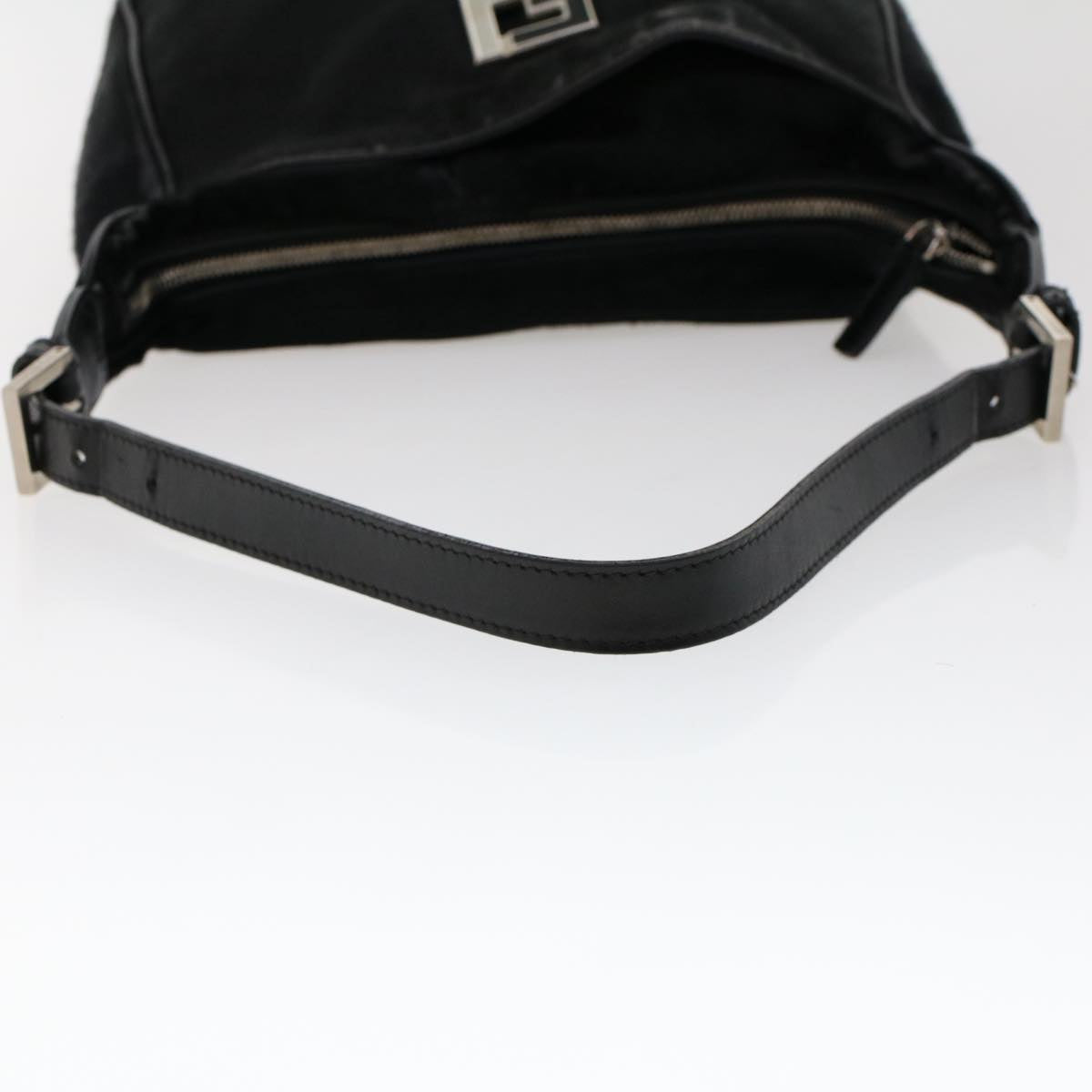 FENDI Shoulder Bag Harako leather Black Auth tb734