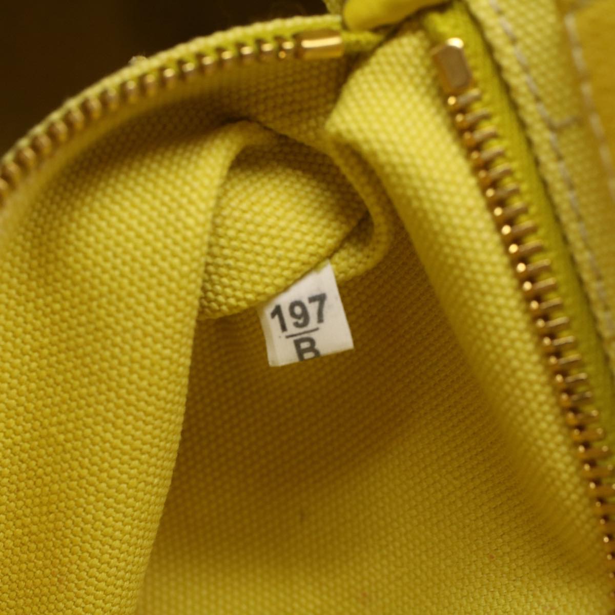 PRADA Canapa Hand Bag Canvas Yellow Auth tb750