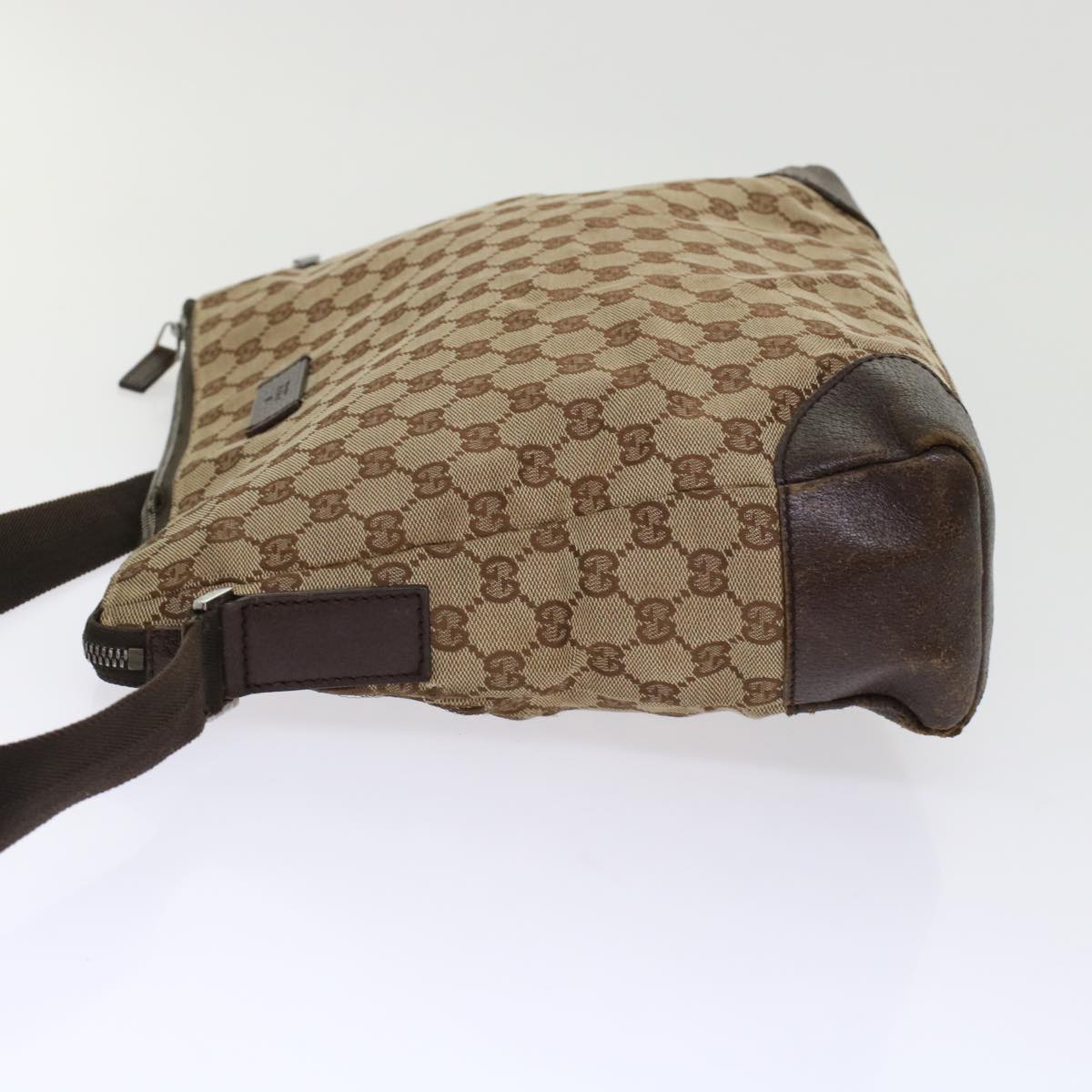 GUCCI GG Canvas Pouch Shoulder Bag 2Set Beige Auth tb790