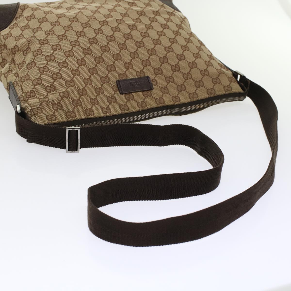 GUCCI GG Canvas Pouch Shoulder Bag 2Set Beige Auth tb790