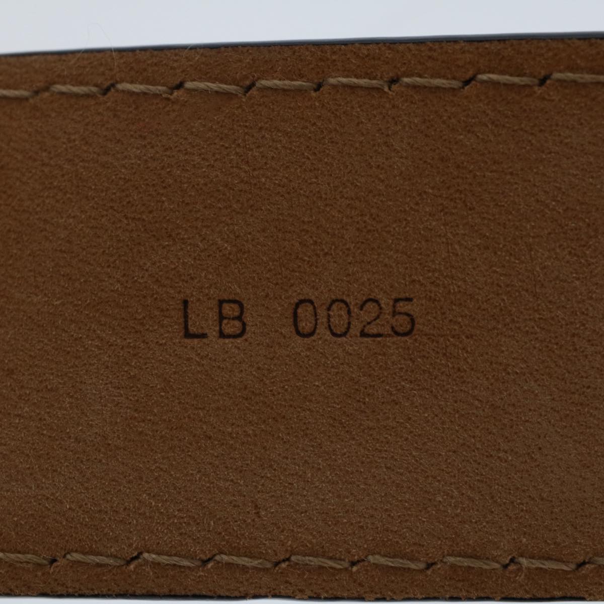 LOUIS VUITTON Ceinture jeans Belt Leather 29.5""-33.5"" Black M6812 Auth tb846