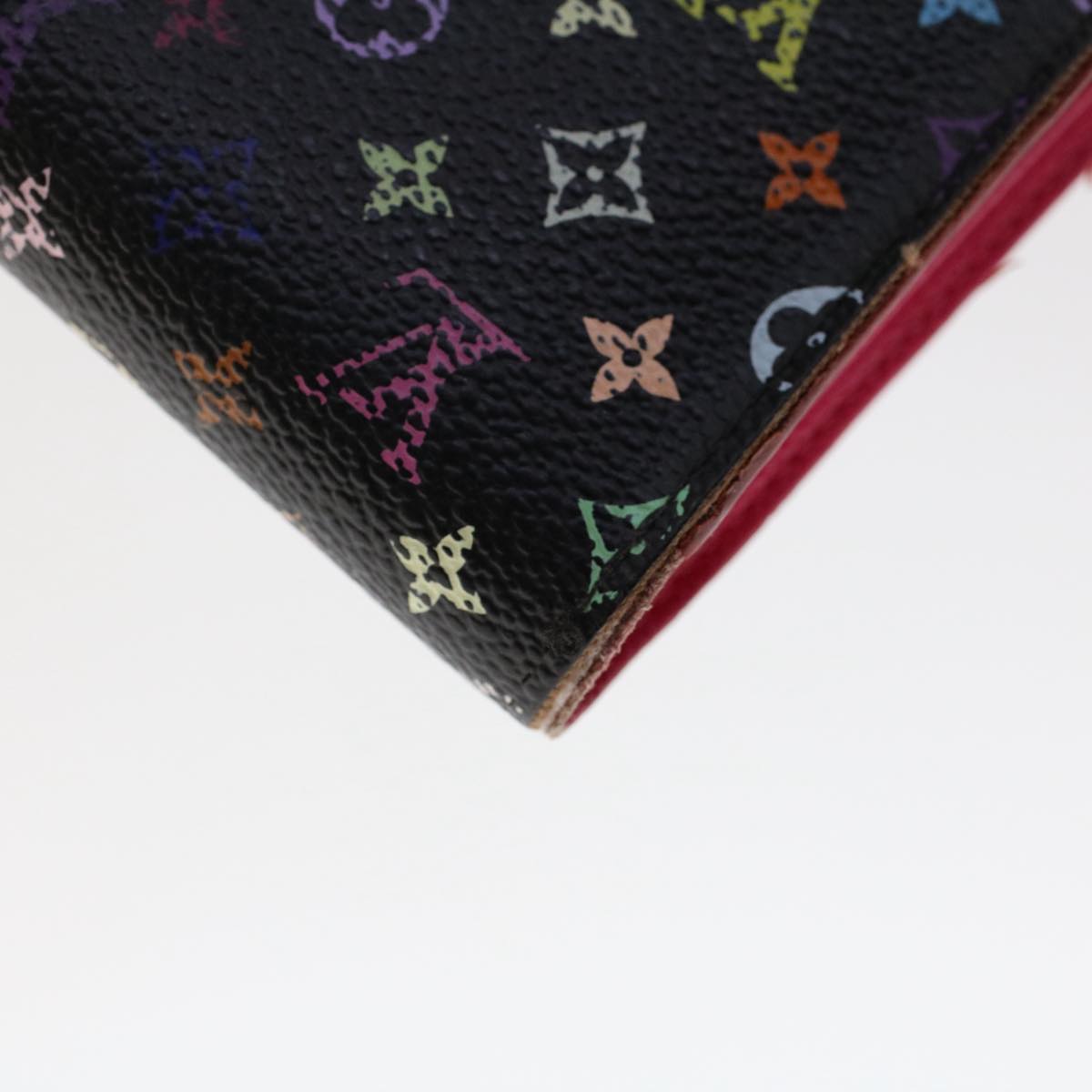 LOUIS VUITTON Multicolor Portefeuille Koala Wallet Black M58015 LV Auth tb848