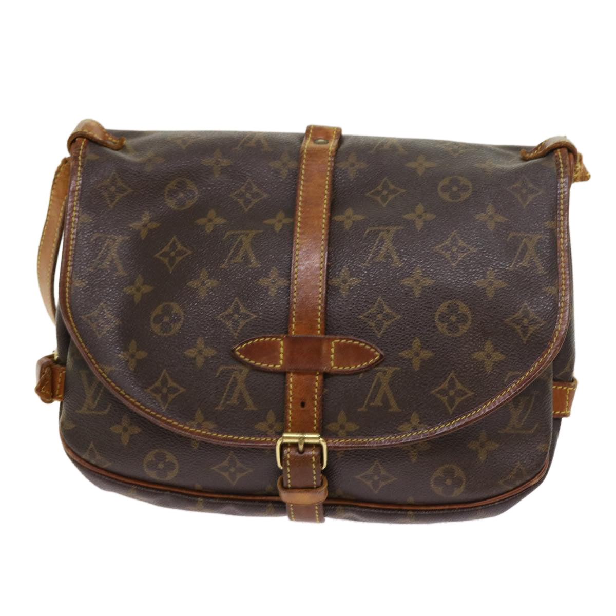 LOUIS VUITTON Monogram Saumur 30 Shoulder Bag M42256 LV Auth tb875 - 0